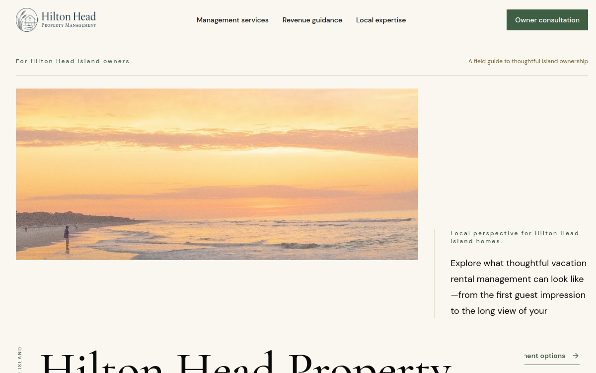 Bluffton Vacation website preview
